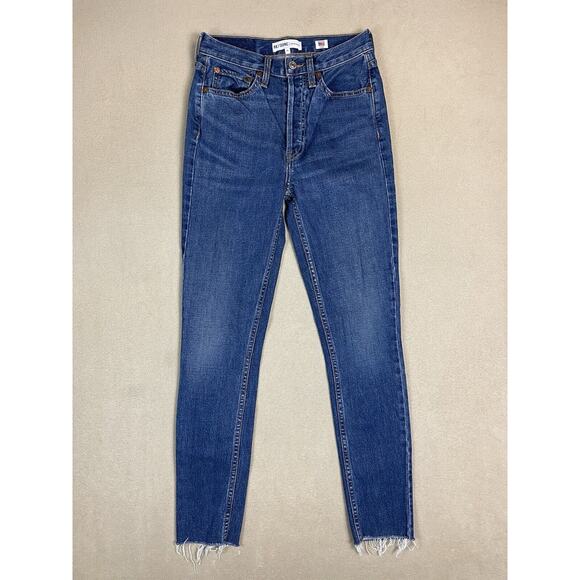 RE/DONE‎ Jeans Womens 25 Blue High Rise Ankle Crop Originals Denim - Picture 1 of 15